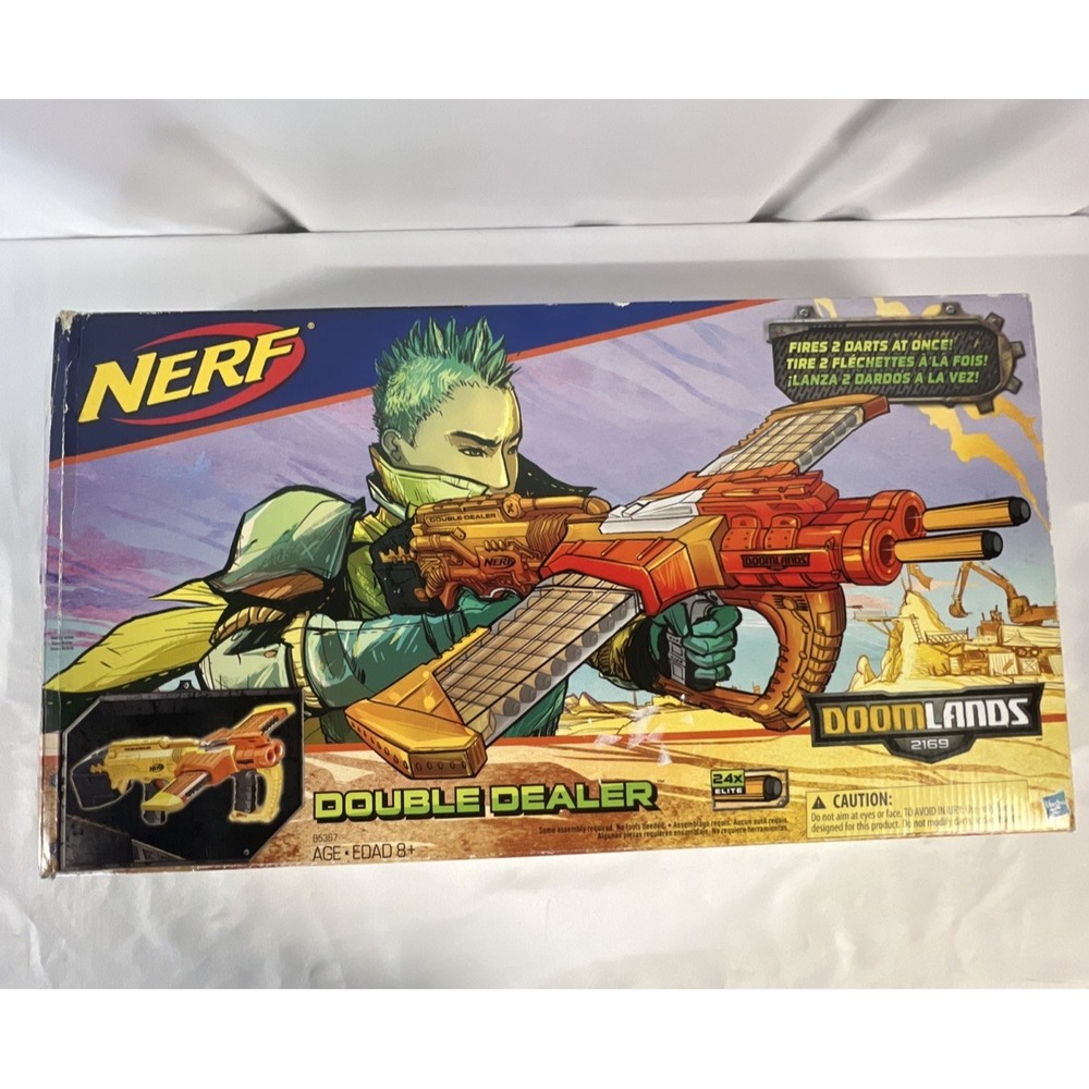 2015 NERF Doomlands 2169 Double Dealer Dart Gun Blaster ELITE Hasbro New In Box